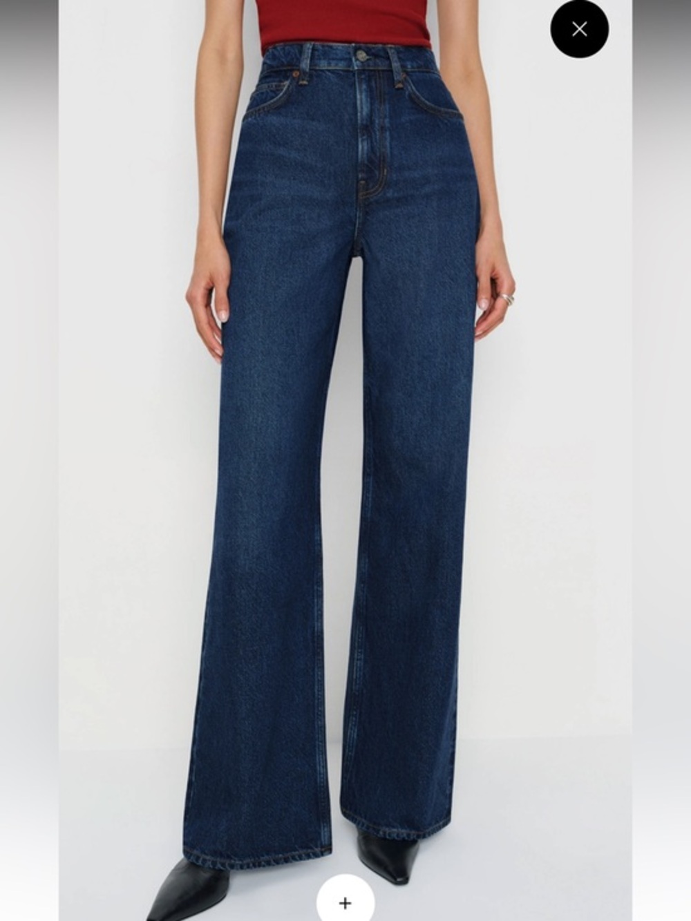Reformation Cary High Rise Wide Leg Jean, Melville Wash, 27”